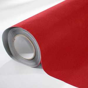 Film en tissu suédé rouge en vente chaude - Film auto-adhésif pour l'intérieur de la voiture pour le tableau de bord, le panneau de porte - Product Image 3