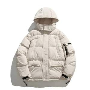 Veste épaisse coupe ample pour hommes doublée de polyester fermeture éclair sur le devant OEM manteau à bulles sur mesure Hip Hop décontracté à la mode pour l'hiver - Product Image 1
