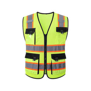 Vêtement de travail haute visibilité, veste de sécurité sans manches avec bande réfléchissante pour les travailleurs du bâtiment et les travailleurs en extérieur - Product Image 3