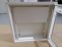 19 "12U Cabinet encastré ONU encastré 600x150mm RAL9010 avec plaque de montage 3U 5U