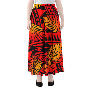 กระโปรงยาวทรงวินเทจสวยงามหรูหรา รุ่นปี 2025  ผูกเชือกเอว  ยืดหยุ่นได้  สไตล์ฮาวาย โพลินีเซียน  สำหรับผู้หญิง - Product Image 5