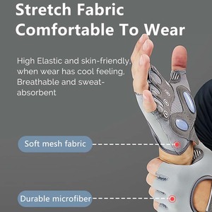 Gants d'entraînement de fitness Protection complète de la paume Gants d'haltérophilie avec sangles de poignet Gants de gymnastique d'exercice de sport pour hommes femmes. - Product Image 2