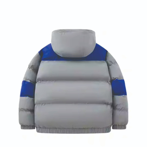 Chaqueta acolchada de invierno personalizada de alta calidad para hombres y mujeres, ligera con capucha y cuello levantado, logotipo frontal, ropa de abrigo acolchada, cálida a prueba de viento - Product Image 3