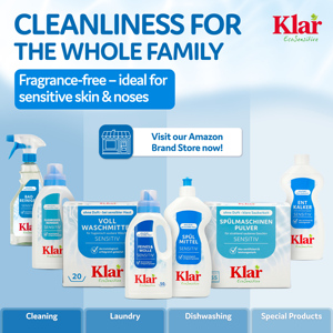 Detergente Líquido para Ropa KLAR RTS 3 Eco Sensitive Efficient, para Telas Finas y de Lana, 500 ml, Sin Fragancia, 50 Lavados, Suave para Bebés - Product Image 4