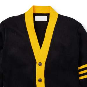 Cardigan décontracté pour femme, tricot multicolore, logo, sororités, fraternités et collège, pull en cachemire, boutons décoratifs sur le devant - Product Image 2