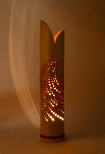 Lampes décoratives en bambou faites à la main, design unique, tendance actuelle, décoration artistique en bambou, lampe prête à être expédiée - Product Image 3