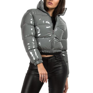 Chaqueta Acolchada de Punto Totalmente Personalizada, Nueva, Transpirable, con Capucha, para Mujer, Invierno, 100% Poliéster, Servicio OEM - Product Image 4