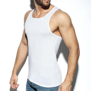 Débardeur sportif pour homme en polyester/coton, style streetwear, séchage rapide, écologique, 180g, entraînement estival, services OEM personnalisables - Product Image 2