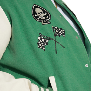 Wholesale Chenille <b>Patches</b> Varsity Winter Jacket Custom Leather Sleeves Bomber Baseball Varsity Jackets - Product Image 3