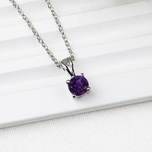 เครื่องประดับจี้พลอยอเมทิสต์สำหรับผู้หญิงเครื่องประดับเงินสไตล์ Boho 925สเตอร์ลิงสร้อยคอแฮนด์เมดสำหรับเป็นของขวัญ - Product Image 6