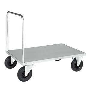 Chariot de manutention industriel fermé avec options à quatre ou trois roues, chariot à main personnalisable pour le stockage en entrepôt - Product Image 1