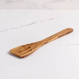 Utensilio de espátula ranurada de madera de olivo hecho a mano - Product Image 4