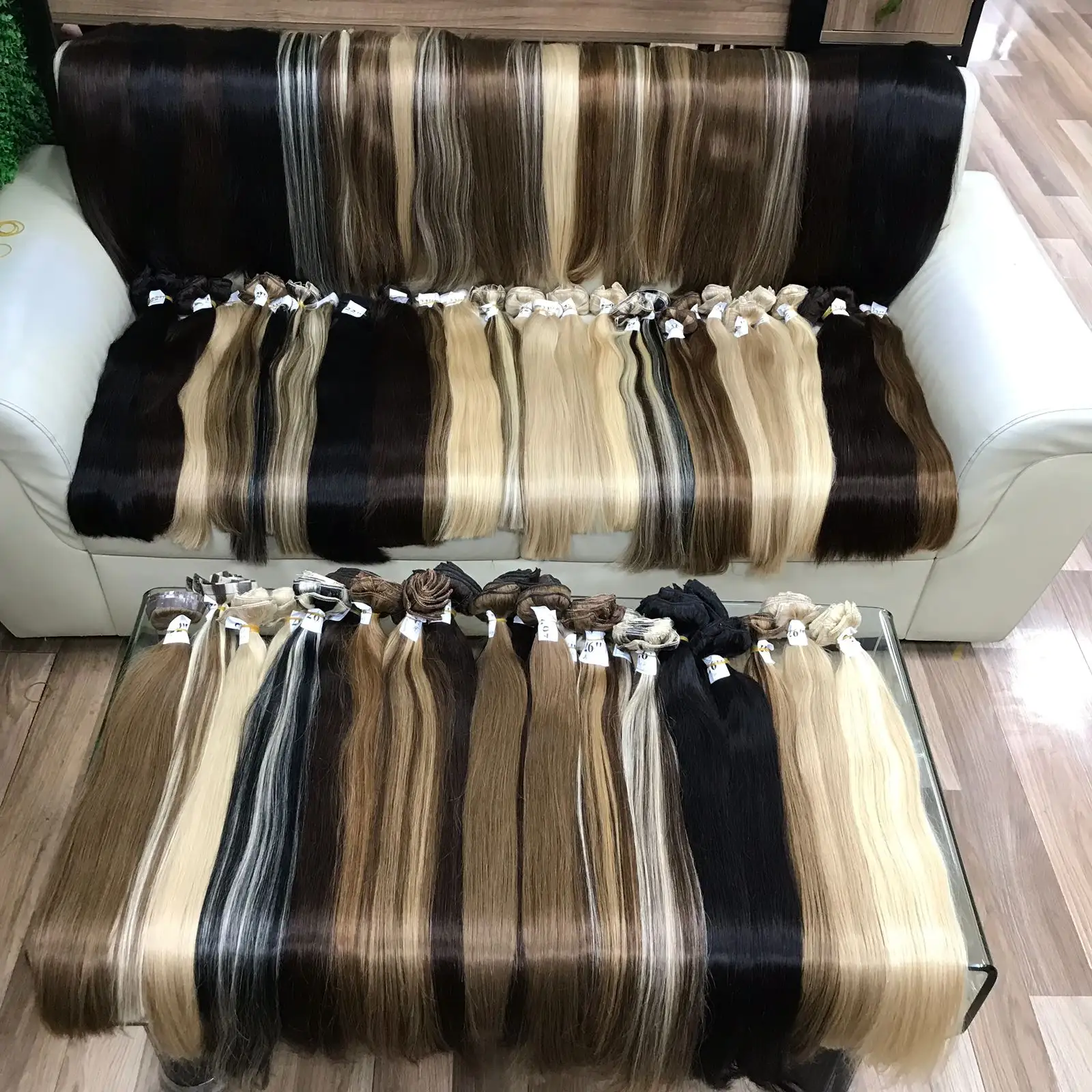 Wholesale big order Clips in hair 100% Vietnamese Human Hair Extension clip in hair bundles no synthetic