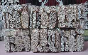 บล็อกการพิมพ์ทำจากไม้ในถุง10ชิ้นเหมาะสำหรับการพิมพ์เฮนน่าและเหมาะสำหรับงานฝีมือที่ขายต่อ - Product Image 6