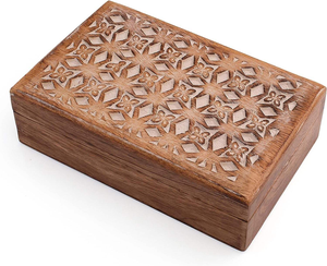 Caja de Madera Decorativa Hecha a Mano para Joyas, Organizador, Caja de Recuerdos, Cofre del Tesoro, Contenedor de Baratijas, Caja de Almacenamiento para Relojes - Product Image 5