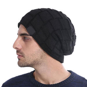 Bonnets en tricot personnalisés pour l'hiver Bonnet en tricot de haute qualité, multicolore en option, étiquette en coton uni - Product Image 3