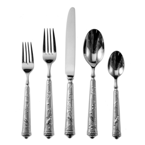 Cubiertos de acero inoxidable de diseño personalizado de calidad superlativa, juego de cubiertos con mango de diseño en relieve hecho a mano, utensilios de cocina para Hotel - Product Image 4