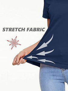 Venta al por mayor personalizado de manga corta de algodón Camisetas De Color sólido de cuello redondo de las mujeres camiseta en blanco liso con logotipo transpirable - Product Image 5