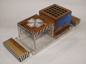 Bela Artisan Juego de quemador Bakhoor no eléctrico con bandeja acrílica Estufa de carbón de madera Mubkhar Quemador de incienso para uso en verano - Product Image 2