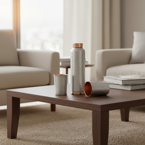 Juego de Botellas de Agua de Cobre de Alta Calidad |   Diseño Grabado con Láser |   Vajilla de Lujo con Cristalería |   Beneficios para la Salud Ayurvédicos - Product Image 5