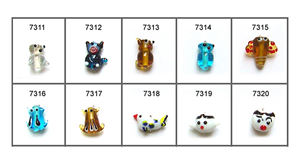 Perles en verre pendentif en forme d'animal de qualité supérieure pour la fabrication de bijoux perles en verre pendentif attrayant pour la fabrication de bracelets - Product Image 3