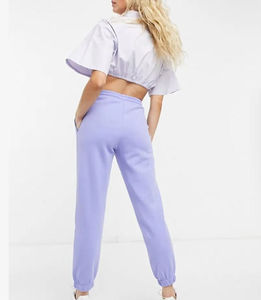 OEM Custom <b>Women's</b> <b>Fleece</b> Jogging Pant Regular Fit Streetwear Casual Winter Running Sweatpants with Flat Front Pockets Included - Product Image 2