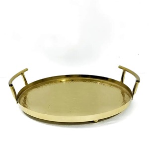 ถาดเสิร์ฟอเนกประสงค์ งานแฮนด์เมด ขนาด 30 ซม. ดีไซน์ตอกลายเหล็ก น้ำหนักเบา คุณภาพสูง ผลิตจากโลหะ สำหรับงานแต่งงาน ขั้นต่ำในการสั่งซื้อ 100 ชิ้น - Product Image 5