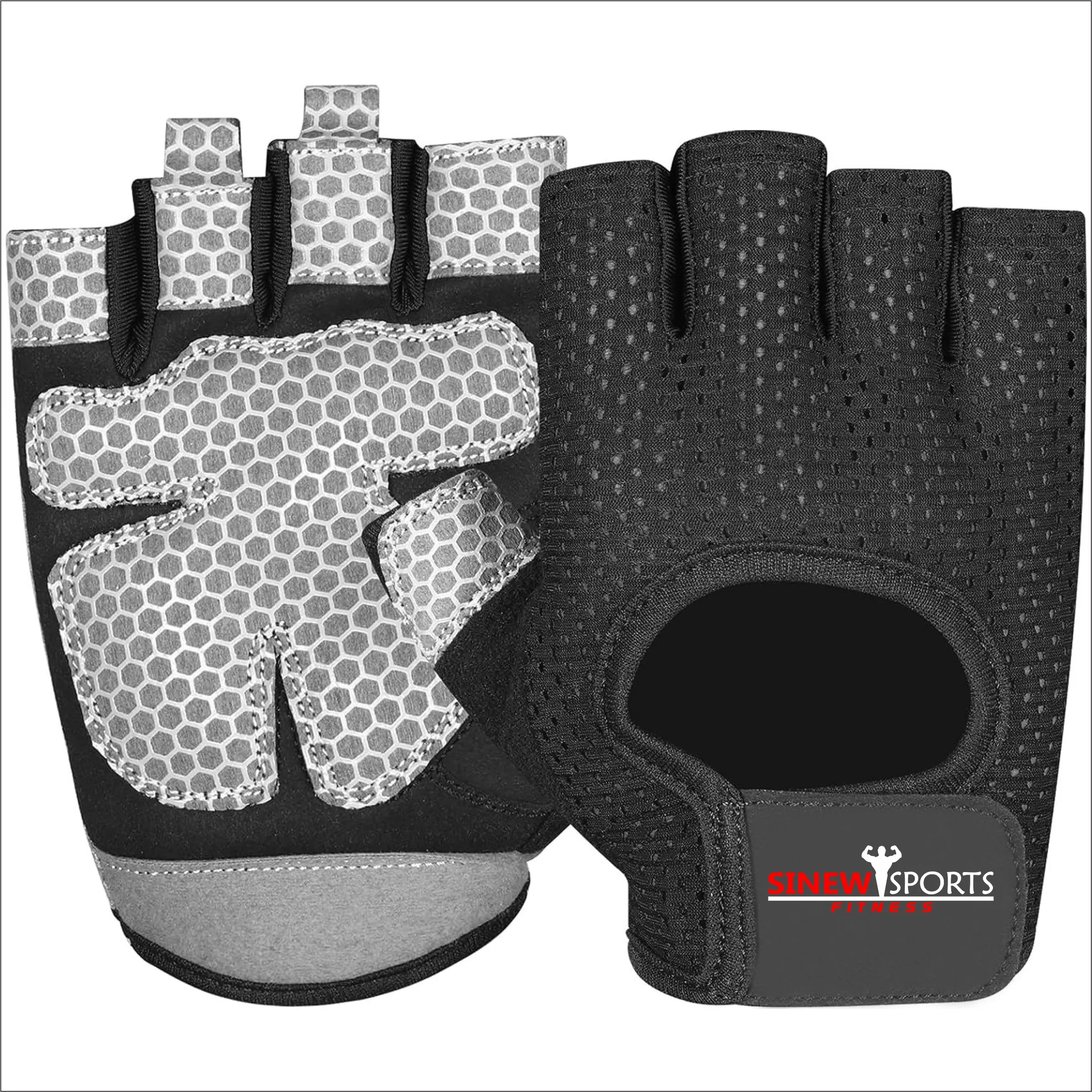 Individuelles Logo Training Fitness-Handschuhe Herren und Damen Gewichtheben Übung fingerlose Handschuh super atmungsaktiv leicht Großhandel