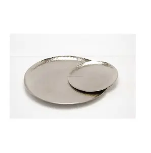 Silver Metal Food Served Platters Indoor tableware Design Locks Modern Theme Stylish designs Serving Dish Best design