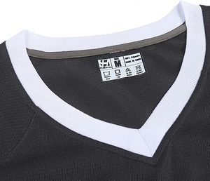 Camiseta Deportiva Negra de Manga Corta con Rayas Blancas, Ligera, de Jersey de Poliéster - Product Image 5