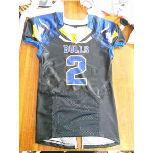 Camisetas de fútbol americano hechas a medida de la mejor calidad, mangas cortas transpirables disponibles a precios al por mayor - Product Image 3