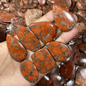 Pierres précieuses de créateur en vrac de jaspe de coquelicot naturel Fourniture en vrac de matériaux de cristal pour les accessoires de bijoux au prix de gros - Product Image 2