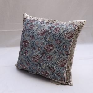 Elegantes cojines de bloque de mano hechos a mano 100% algodón orgánico rellenos y listos para usar para la decoración del dormitorio y el Salón de la sala de estar - Product Image 3