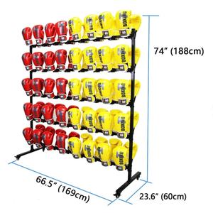 Moderno Soporte de Pared Ecológico y Portátil para Exhibir Guantes de Boxeo, 5 Niveles, Construcción Metálica, para Gimnasios y Tiendas Deportivas - Product Image 5