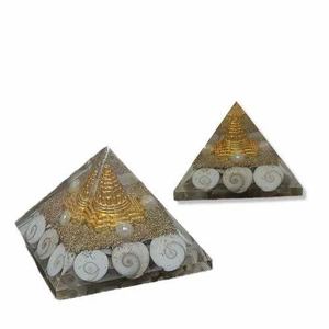 เครื่องกำเนิดพลังงาน gomti จักระ orgone พีระมิดทอง meru shree Yantra Vastu ทำด้วยมือสำหรับตกแต่งบ้านและสำนักงาน - Product Image 4