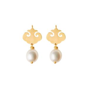 Pendientes pequeños de aro de latón para mujer con grabados tribales y acabado rústico ideales para los amantes atrevidos de la moda Boho - Product Image 1