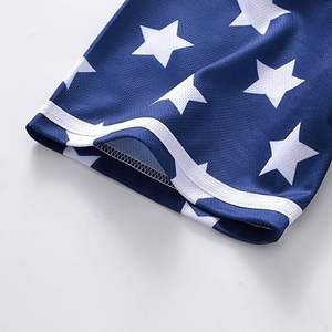 Maillot de baseball et de softball unisexe personnalisable, respirant, qualité supérieure, imprimé drapeau américain, col en V, impression par sublimation - Product Image 6