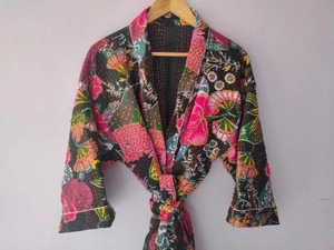 Kimono vintage de qualité supérieure pour femmes, robe indienne de luxe avec bretelles spaghetti pour la vie quotidienne, robe de bain en solde - Product Image 2