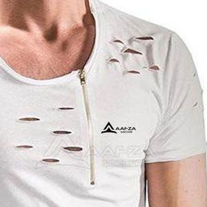 Camiseta de Hombre de Alta Calidad, Hecha a Medida, Estilo Desgastado, 100% Algodón, Diseña la Tuya Propia, Mejor Precio, Talla Adulto, Transpirable en la Parte Delantera - Product Image 4