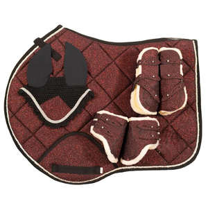 Juego de Almohadillas para Silla de Montar de Caballo Rojo Brillante Premium Personalizables, para Doma y Salto, Forro de Tela Cómodo, Accesorios para Montar a Caballo - Product Image 5
