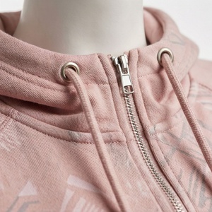 Survêtements en molleton de coton pur pour femmes élégants Logo personnalisable Étiquette de haute qualité Ensembles pour femmes Premium Doux et chaud Vêtements de sport de gym - Product Image 4