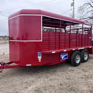 Semi-remorque à col de cygne 2025, 16 pi x 80 po, en acier, pour le transport de bétail, avec une charge utile de 8500 kg, origine France, marque personnalisée - Product Image 1