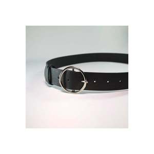Ceinture pour femme à boucle ronde 3 pièces, ceinture pour pantalon, ceinture pour veste, ceinture pour robe, ceinture pour chemise - NOIR-BEAIGE TAN - Product Image 6
