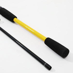 Canne à Pêche Spinning en Fibre de Verre de 2,4 m en 2 Sections pour l'Eau Salée avec Poignée en EVA pour la Pêche au Leurre du Bar en Mer, Rivière et Lac - Product Image 3