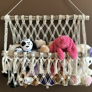 Colgante de pared de macramé, decoración elegante de granja, organizador de exhibición de fotos de algodón y soporte de Clip para lazo de pelo para celebración de cumpleaños - Product Image 2