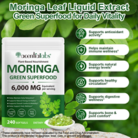 Acentiallaabs Natural Moringa Softgel kapsul hijau makanan super suplemen untuk energi sehari-hari dan Kesehatan