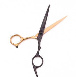 Ensemble de ciseaux à cheveux en acier inoxydable japonais de 6 pouces, outil de coiffure, ciseaux à effiler en or noir de qualité pour salon de coiffure - Product Image 4
