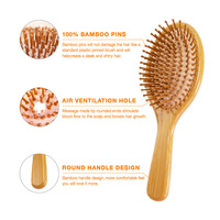 Ensemble de peignes professionnels Brosses à cheveux en bois à dents larges Peignes à cheveux avec logo privé avec emballage en boîte