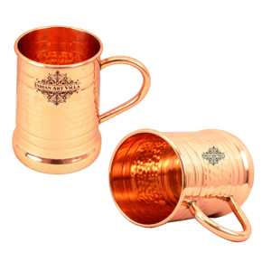 Taza de Cerveza Estilo Americano Clásico Moscow Mule, Capacidad de 600 ml, Jarra de Cobre Puro con Diseño Anillado, Hecha de Acero Inoxidable 304 - Product Image 3