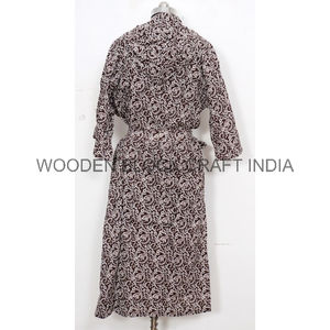 Vestido Midi Casual Moderno Ecológico para Mujer, Corte en A, Holgado, Verano, Cuello en V, Manga 3/4, Bordado a Cuadros, Uso Diario, 100% Algodón - Product Image 3